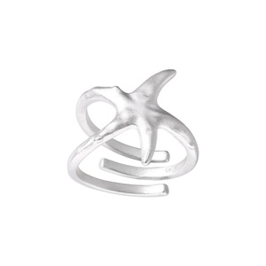 Bague en argent pur S925 pour femmes, design rétro niche, finition mate givrée, lignes enroulées, incrustation simple, polyvalente, forme de chiffre - Product Image 5