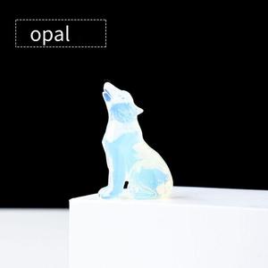 Statue de loup en cristal naturel à succès, figurine d'animal, ornements de croyance spirituelle pour la décoration de la maison, ami loup en cristal - Product Image 6