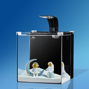 Mini Acquario per Betta con Luce LED per Barriera Corallina, Vasca per Piante Acquatiche da Scrivania, Piccoli Acquari e Accessori - Product Image 1