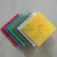 PP 18 mm d'épaisseur |   Dalles de sol modulaires ventilées et emboîtables pour garage et atelier de lavage automobile |   Plancher en grille imperméable et antidérapant