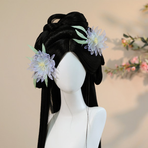 Nouvelle Pince à Cheveux Hanfu Faite Main Style Ancien 2026, Dégradé de Pivoines, Accessoire Capillaire Polyvalent et Élégant avec - Product Image 1