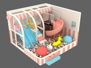 Small <b>Indoor</b> Honeycomb Soft Play Equipment for Kids Toddlers Plastic <b>Slide</b> Climbing Foam Playground Amusement for Coffee Shop - Product Image 3