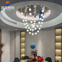 Luminaires suspendus LED à éclairage chaleureux, personnalisation raffinée, pour escalier, bibliothèque, longs lustres en acrylique, hôtel, modernes, à intensité variable