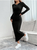 Robe d'intérieur confortable à manches longues, sexy, pour le printemps, l'automne et l'hiver, vente en gros transfrontalière européenne et américaine sur mesure.