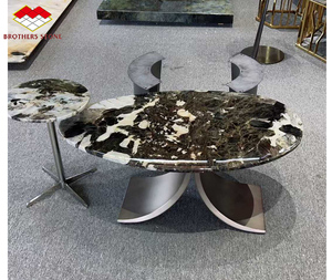 Brazil quartzite tự nhiên bàn ăn tùy chỉnh thiết kế hình chữ nhật thiên nhiên Pandora <span class=keywords><strong>Granite</strong></span> hiện đại bàn ăn - Product Image 4