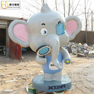 Sculpture d'hibou Jia Hua en fibre de verre, figurine animale décorative à poser au sol pour extérieur - Product Image 2