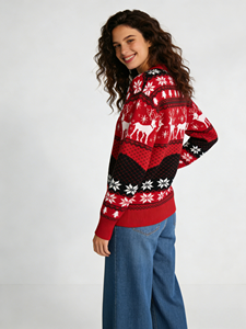 Kersttrui dames kleding Kerst T-<span class=keywords><strong>shirt</strong></span> dames hoodies sweatshirt trui Kerstkleding set fabrikant - Product Image 6