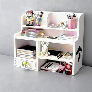 Office Organizer 4 Layers Rectangle Standing Type Desktop Storage Rack For Stationery <b>Books</b> And Small Items - Product Image 2