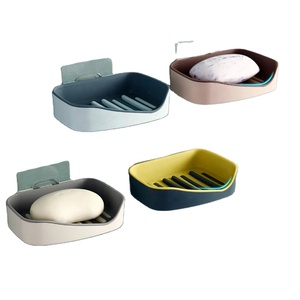 Jabonera para Baño, Soporte de Almacenamiento para <span class=keywords><strong>Ducha</strong></span>, Jabonera de Plástico Creativa con Ventosa Autoadhesiva - Product Image 2