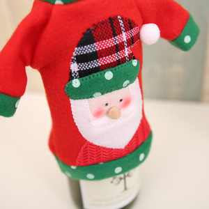 Funda para Botella de Vino con Diseño de Santa Claus para Fiesta de Navidad, Decoración de Mesa, Suéter Navideño para Botella de Vino - Product Image 5