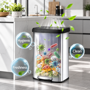 Cubo de Basura de Hierro de 21 Galones/80 Litros con Pedal, Tipo Inducción, Ecológico, para Uso Interior/Exterior - Product Image 4