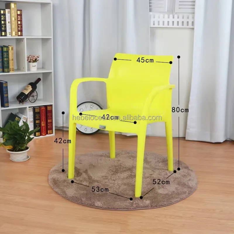 Silla italiana de plástico de estilo nuevo océano sillas de plástico coloreadas sillas de comedor