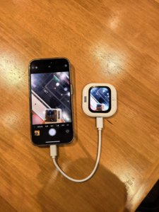 Dispositivo Magnético Inalámbrico <span class=keywords><strong>para</strong></span> Duplicar Pantalla de iPhone y Android, Cámara Trasera, Selfie en Tiempo Real, Transmisión en Vivo, Monitor de Pantalla - Product Image 1