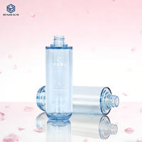 Flacon cosmétique en PET à paroi épaisse de 80 ml, 100 ml, 120 ml, aspect verre, pour lotion ou toner, avec pompe et bouchon anti-poussière