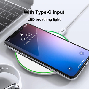 15W <span class=keywords><strong>10W</strong></span> redondo rápido plata negro Led luz sin aire rápido <span class=keywords><strong>cargador</strong></span> <span class=keywords><strong>de</strong></span> carga inalámbrica almohadilla <span class=keywords><strong>de</strong></span> teléfono <span class=keywords><strong>para</strong></span> <span class=keywords><strong>iPhone</strong></span> - Product Image 3