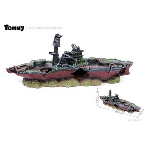Bateau en résine pour décoration d'aquarium, élément aquatique élégant pour la maison ou le bureau - Product Image 3