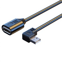Câble d'extension USB20 mâle-femelle coudé en cuivre pur pour clavier, souris, imprimante (Modèle YY-USB2-01B)
