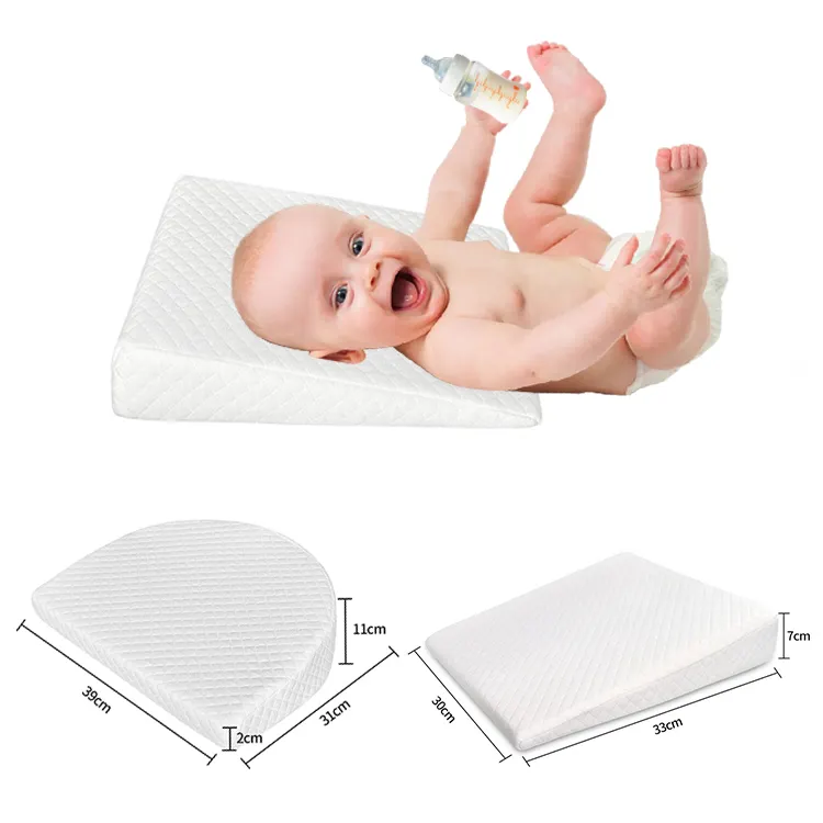 Grossesse dossier oreiller berceau chaise longue oreiller triangle bébé dormir mousse à mémoire oreillers compensés pour nouveau-né