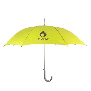 Прямые зонтики Ovida с алюминиевым валом и ручкой, супер легкий зонтик с индивидуальным дизайном логотипа