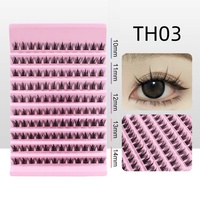 Extensions de cils synthétiques imperméables de qualité supérieure, en grappes, multi-styles, effet wispy, fluffy, spiky, longueurs mixtes 8-16mm, vente en gros