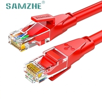 Cable LAN Redondo SAMZHE de Alta Velocidad 1000Mbps Cat6 de 6mm de Grosor con Conector RJ45 para Computadora, Cable de Conexión a Internet