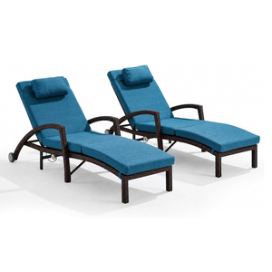 Silla Reclinable de Ratán para Patio Exterior, Personalizable, con Respaldo Ajustable, para Piscina, con Elevación a Gas - Product Image 1