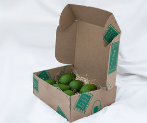 Caja de Cartón Corrugado Personalizada de Alta Calidad para Aguacate, con Acabado Brillante/Laminado Latte y Relieve, para Uso Alimentario - Product Image 2