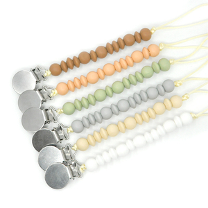 Chaîne de sucette en <span class=keywords><strong>silicone</strong></span> de qualité alimentaire sans BPA avec perles de dentition en forme de chapelet - Product Image 6
