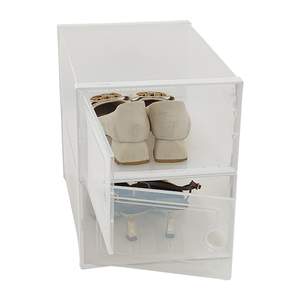Clear <strong>Plastic</strong> Foldable Shoe Rack Stackable Sneaker Container <strong>Bin</strong> Holder for Closet Space Saving for Wardrobe <strong>Storage</strong> - Product Image 6