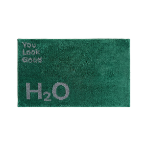 Tapis <span class=keywords><strong>de</strong></span> <span class=keywords><strong>bain</strong></span> <span class=keywords><strong>de</strong></span> luxe antidérapant à boucles H2O Design, absorbant et à séchage rapide, pour hôtel et maison, avec citation amusante - Product Image 6