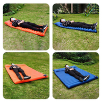 Matelas gonflable en PVC, matelas d'extérieur pliable, simple, double, épais, floqué, pour la maison