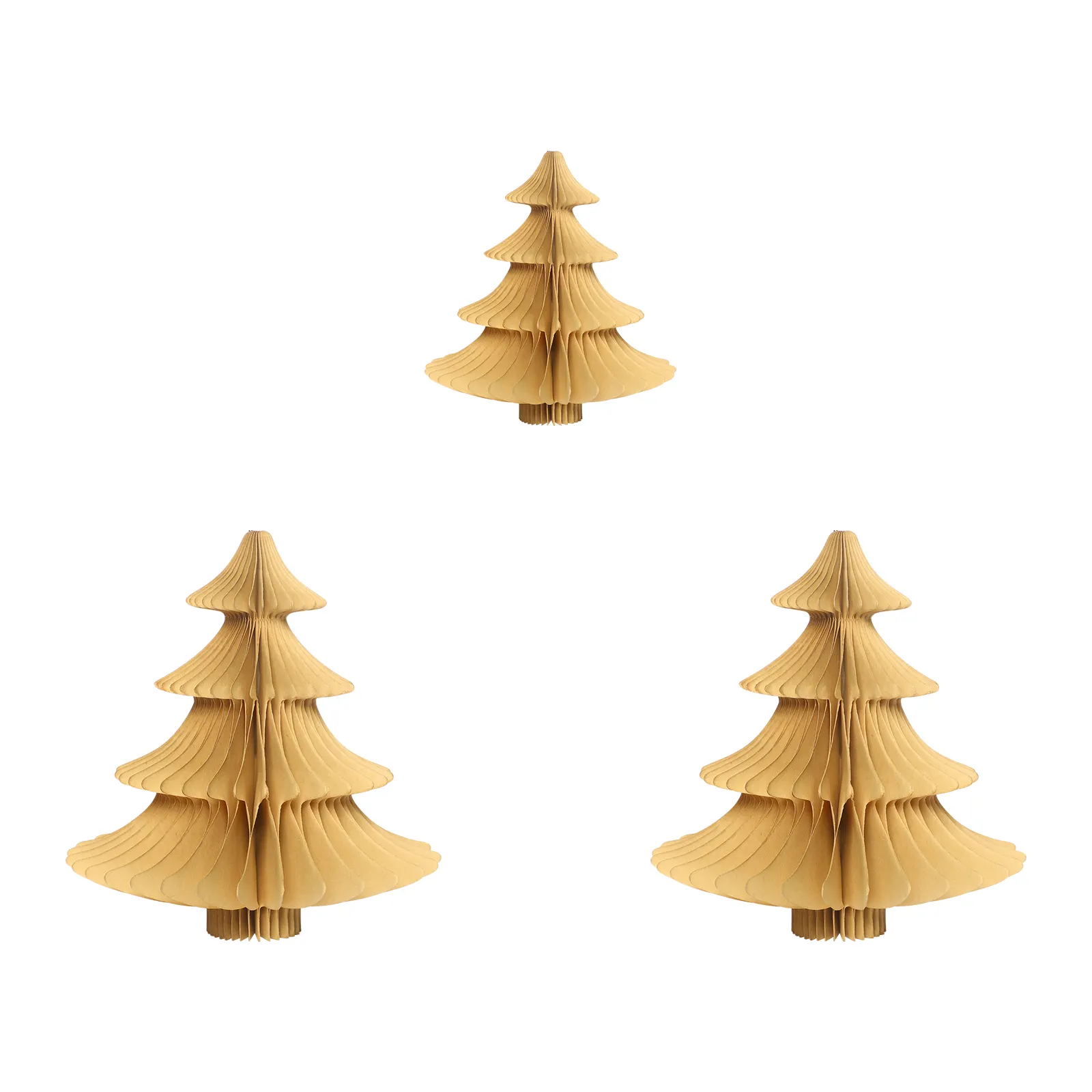 Набор из 3 поделок, экологичных 3D-бумажных подвесных украшений для рождественской елки, идеально подходит для рождественского сезона, праздничного витрины, украшения для вечеринки