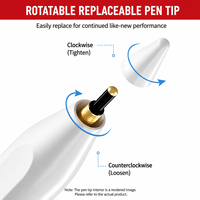 Stylo capacitif amélioré, très vendu, écriture et dessin fluides sans latence, recharge USB directe, stylo tactile intelligent.