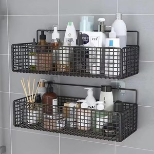 Mensola <span class=keywords><strong>Angolare</strong></span> per <span class=keywords><strong>Doccia</strong></span> con Ganci, Organizzatore da Cucina, Scaffale in Ferro per Bagno, Portaoggetti per <span class=keywords><strong>Shampoo</strong></span> - Product Image 2