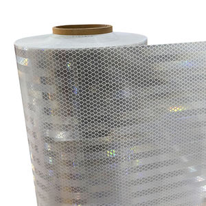 LU 1.22m x 45.72m Mikroprismatik HIP Eco Solvent Printing Bahan Perekat Putih yang Dapat Dicetak Lembaran Reflektif - Product Image 1