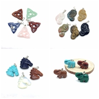 Pendentifs en pierre naturelle, connecteurs en agates, druse, Figurine sculptée, cheval d'ange artisanal, pour bricolage, fournitures de fabrication de bijoux, 50 pièces