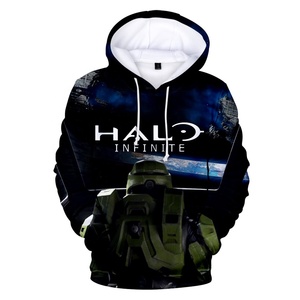 Logo personalizzato felpa con cappuccio stampata in 3D Pullover Oversize da uomo in poliestere lavata felpa a sublimazione Streetwear maschile - Product Image 6