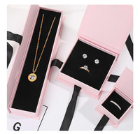 Vente directe usine – Boîte cadeau de rangement pour bijoux à rabat, multi-tailles, carrée/rectangulaire, avec ruban et finition bronzée, pour boucles d'oreilles – Vente en gros