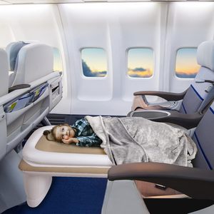 Portable Folding Pvc Mattress <strong>Inflatable</strong> Travel <strong>Airplane</strong> <strong>Bed</strong> for Kids - Product Image 4