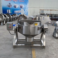 Bouilloire électrique à double paroi pour la cuisson à vapeur, 100L, 200L, 300L Bouilloire avec agitateur