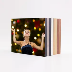 Black Frameless Single Panel Self Adhesive Photo Frame Picture Frame MDF Wood Frame Size A4 Sublimation