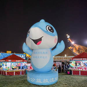 Hình ảnh nhóm và chữ ký tại công viên giải trí ngoài trời-Hình Cá Heo bơm hơi - Product Image 1