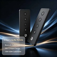 Control Remoto de Audio JCXK de 4 Teclas, Barra Larga y Delgada, OEM ODM Personalizado para Altavoz y Amplificador