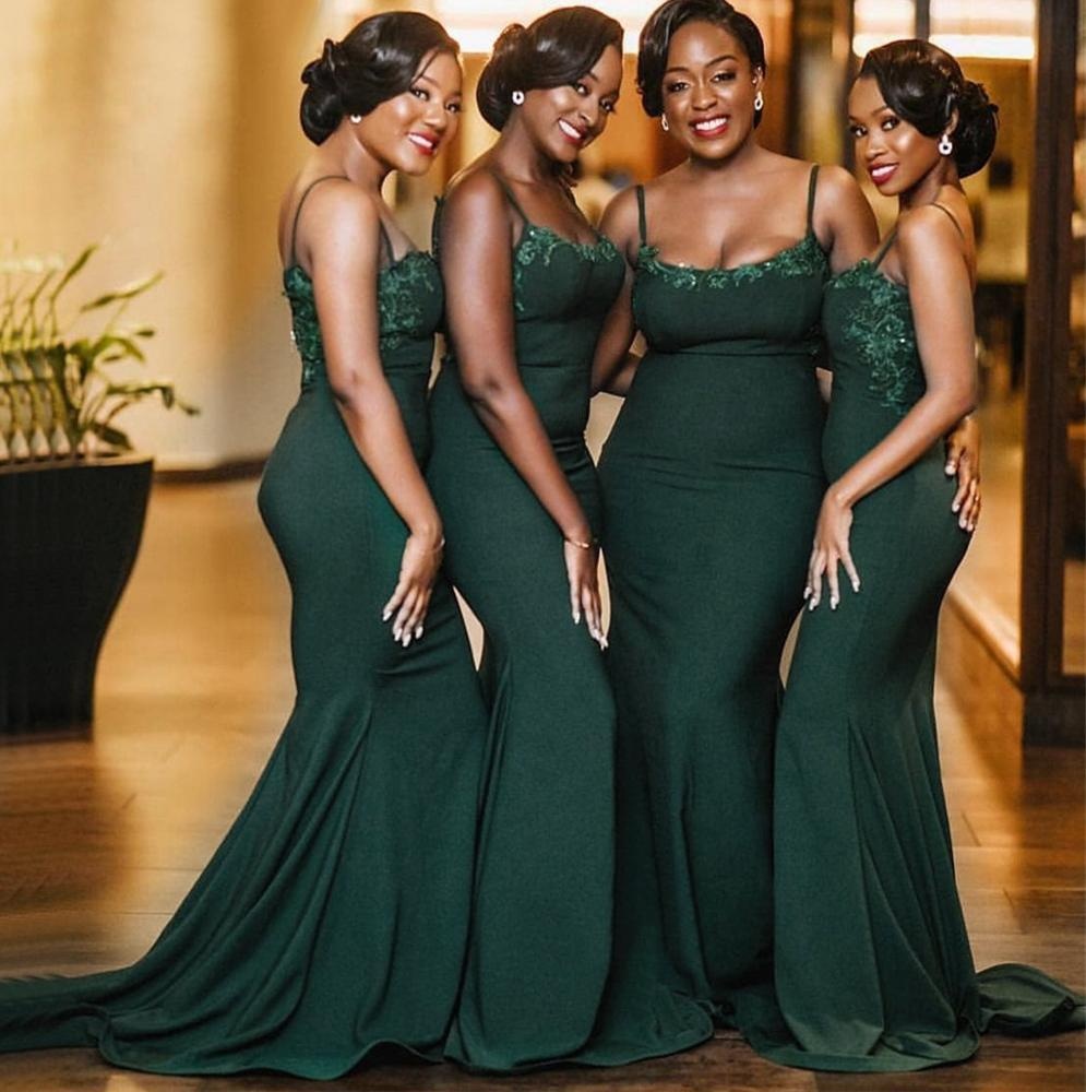 green emerald velvet dress Cleo Satin Bridesmaid Dress main image 1