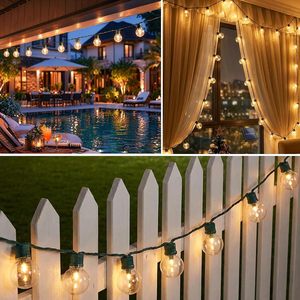 Newish 8 Models Waterproof Colorful Lamp <b>Christmas</b> Garden Outdoor Holiday Wedding Party Round <b>Solar</b> <b>Power</b> Led String Light - Product Image 4