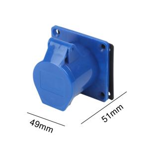 Nuoqiya IP44 Wasserdichter Messing 3-Poliger Industriestecker und -Steckdose 16A 220V Unterputz-Montage CE-zertifiziert für - Product Image 1