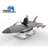 Cabina de simulador de Vuelo interior realista con juego en línea 9D VR con metal y plástico para experiencia de vuelo de avión para adultos