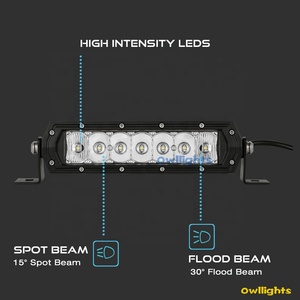 Barras de Luz LED 6D con Marco Rojo, Diseño Nuevo 2023, 7.5 Pulgadas, 35w, Barra de Luz LED Todoterreno para Camioneta, SUV, Marino - Product Image 4