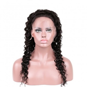 <b>Half</b> Lace <b>Wigs</b> for Black Women Deep Wave Natural Color Remy Hair Human Hair <b>Wigs</b> - Product Image 3