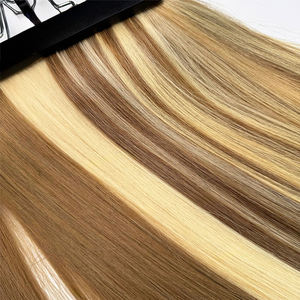 Bestseller Genius Schuss Haar verlängerungen Double <span class=keywords><strong>Drawn</strong></span> kann geschnitten werden <span class=keywords><strong>Hand</strong></span> gebundener Schuss Nahtloser Genius Schuss Echthaar verlängerung Anbieter - Product Image 1